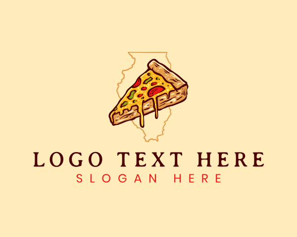 Deep Dish Pizza logo example 3