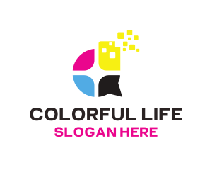 Ink Colors Printing logo design