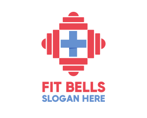 Gym Dumbbell Medical Supply logo design