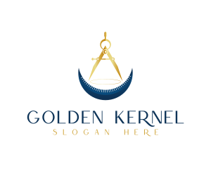 Golden Compass Drafting logo design