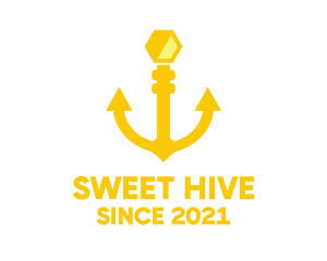 Yellow Anchor Hive logo design