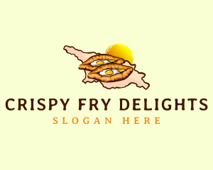 Georgia Khachapuri Dish logo design