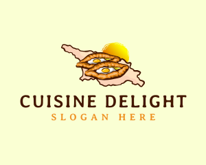 Georgia Khachapuri Dish logo design