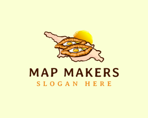 Georgia Khachapuri Dish logo design