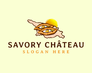 Georgia Khachapuri Dish logo design