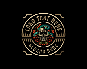 Poison Rose Skull logo