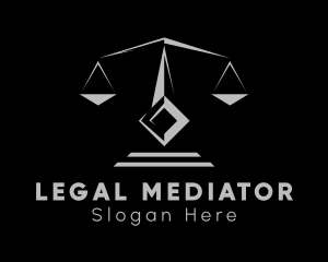 Silver Justice Scale logo design