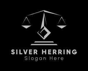 Silver Justice Scale logo design