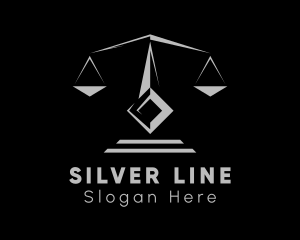 Silver Justice Scale logo design