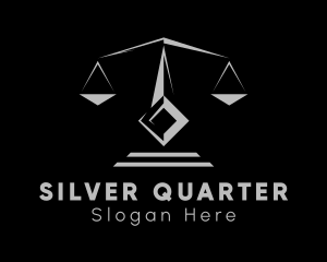 Silver Justice Scale logo design