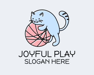 Playful Kitten Yarn logo design