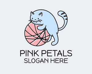 Playful Kitten Yarn logo design