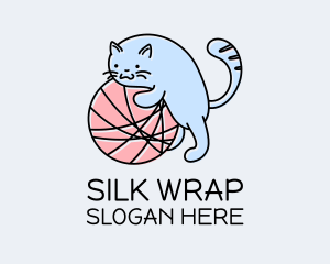 Playful Kitten Yarn logo design