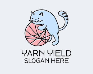 Playful Kitten Yarn logo design