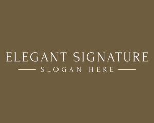 Elegant High End Brand logo design