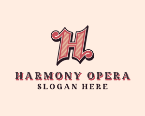 Retro Company Letter H logo design