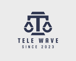 Justice Scale Letter T logo design