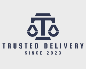 Justice Scale Letter T logo design