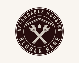 House Plumbing Badge logo design