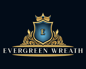 Crown Shield Crest logo design