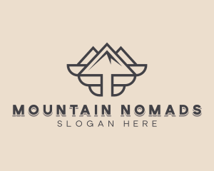 Travel Mountain Wings logo design