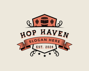 Brewery Barrel Hops logo design