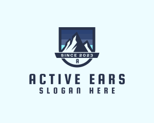 Outdoor Mountain Peak  logo design