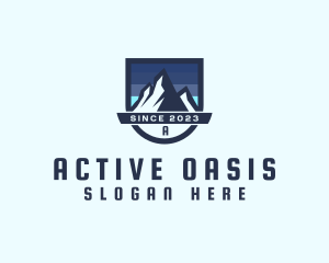 Outdoor Mountain Peak  logo design