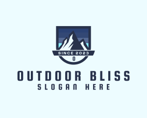 Outdoor Mountain Peak  logo design