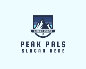 Outdoor Mountain Peak  logo design