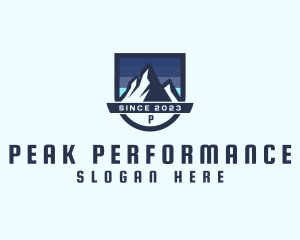 Outdoor Mountain Peak  logo design