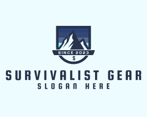 Outdoor Mountain Peak  logo design