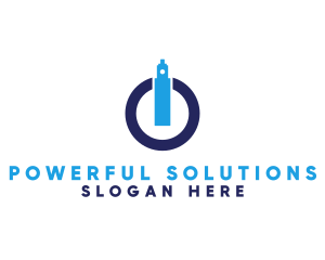 Vape Power Button logo design