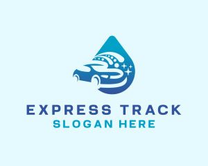 Express Car Wash Droplet logo design