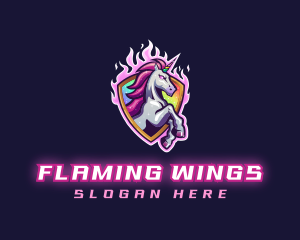 Unicorn LGBTQIA Gay Gaming logo design