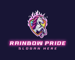 Unicorn LGBTQIA Gay Gaming logo