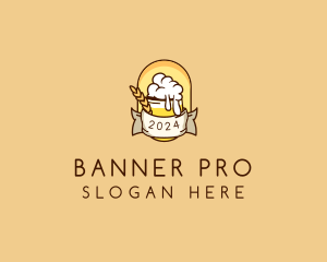 Beer Booze Banner logo design