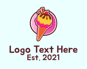 Sugar - Frozen Yogurt Ice Cream logo design