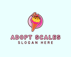 Frozen Yogurt Ice Cream  logo design