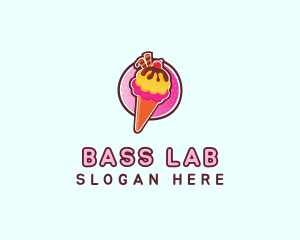 Frozen Yogurt Ice Cream  logo design