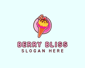 Frozen Yogurt Ice Cream  logo design