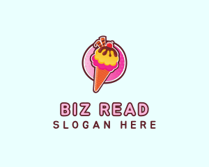 Frozen Yogurt Ice Cream  logo design