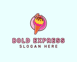 Frozen Yogurt Ice Cream  logo design