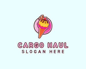 Frozen Yogurt Ice Cream  logo design