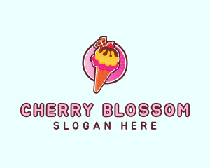 Frozen Yogurt Ice Cream  logo design