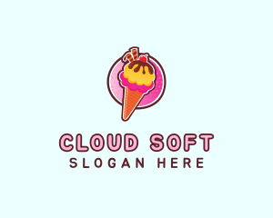 Frozen Yogurt Ice Cream  logo design