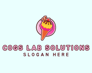 Frozen Yogurt Ice Cream  logo design