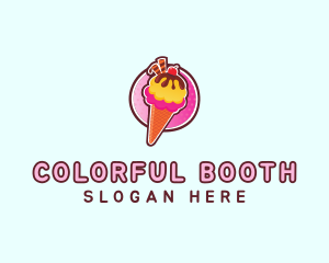 Frozen Yogurt Ice Cream  logo design