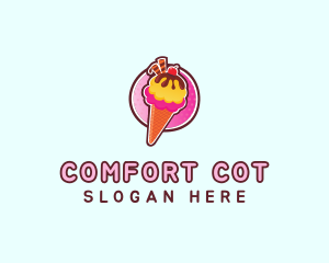 Frozen Yogurt Ice Cream  logo design