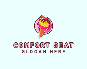 Frozen Yogurt Ice Cream  logo design